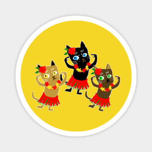 aloha hula dance cats Magnet